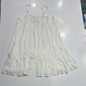Girls White Ruffled Dress